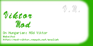 viktor mod business card