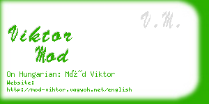 viktor mod business card